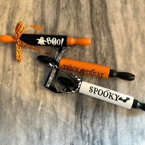 Small wood Halloween rolling pin